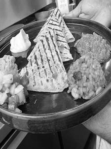Grilled Veggies And 3 Cheese Quesadillas