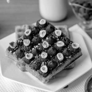 Dark Chocolate Ganache Waffle [1 pc]