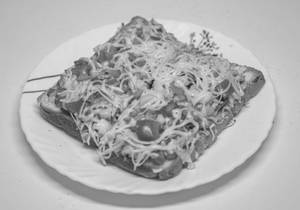 Open toast sandwich