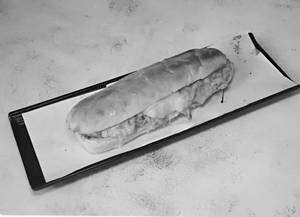 Chicken cheese hot dog