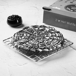 Triple Chocolate Waffle Cake