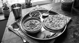 Masoor Dal Fry With 4 Tawa Roti