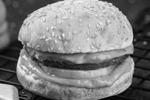 Schezwan cheesy burger