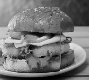 Chicken nuggets burger
