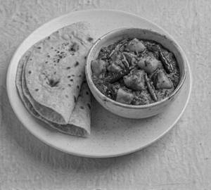 Chapathi with aloo curry