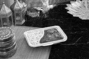 Mutton curry [2 pieces] with rice