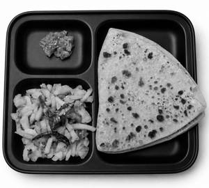 3 Pic Paratha Masal aalu bhajiya and pickle
