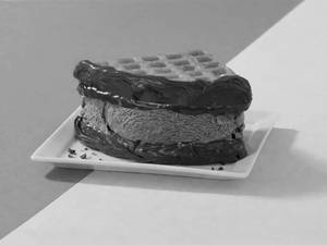 Nutella Waffle with Ice Cream