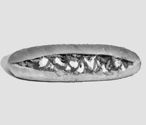 Smoky chicken bun shawarma