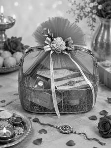 OVEL METAL HAMPER @ 716GMS