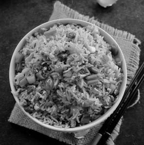 Veg Burnt Garlic Fried Rice