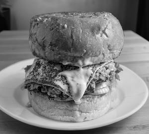 Mm's special jumbo shawarma burger