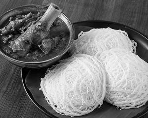 Idiyappam With Mutton Nalli Curry