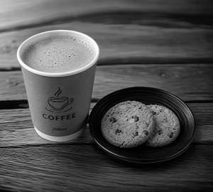 Hot Coffee With 2 Cookies