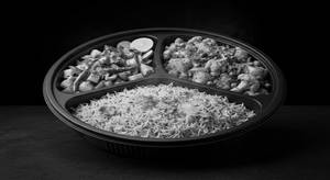 Jeera Rice + Alu Gobi Masala + Salad