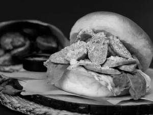 Baked Mushroom Burger (Serves 1)