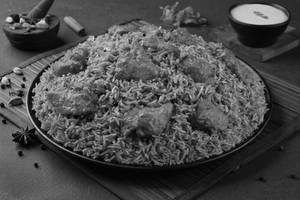 Hyderabadi Ghee Roast Chicken Biryani (Serves 2).