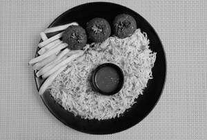 Falafal Sahan With Mandi Rice
