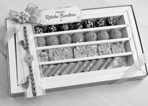 Sweets Gift Box 2 [1 kg] with Rakhi