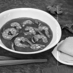 Prawns in red - sauce