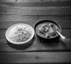 Rice with chicken curry