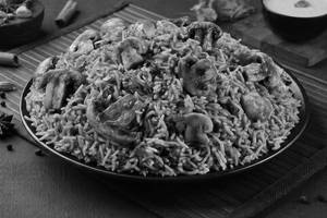 Hyderabadi Mushroom Biryani - Serves 1