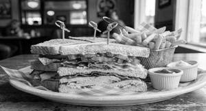 Club Sandwich With Fries