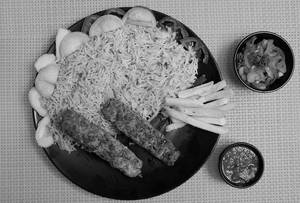 Shish Kabab Sahan Plater With Mandi Rice