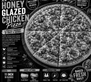 11" Honey Glazed Chicken Pizza