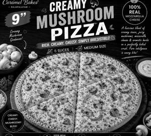 9" Creamy Mushroom Pizza