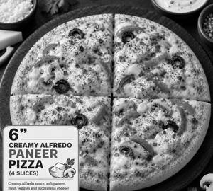 6" Creamy Alfredo Paneer Pizza
