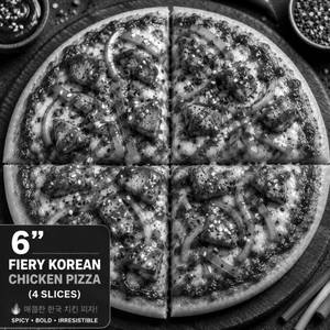 6" Fiery Korean Chicken Pizza