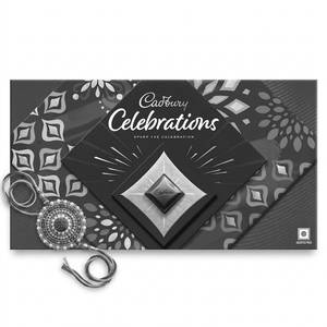 Cadbury Celebrations Assorted Chocolates Gift Box Bars + Rakhi Combo