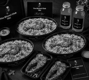 3X Hyderabadi Biryani Chicken Royal Platter + 2X Fish Tandoori + 2X Ginger Tea [600 Ml + Serves 6]