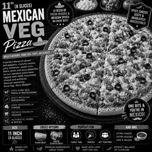 11" Large- Mexican Veg Pizza