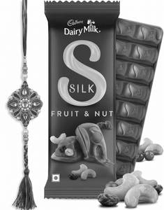 Dairy Milk Silk Fruit N Nut (51g) + Rakhi Combo 