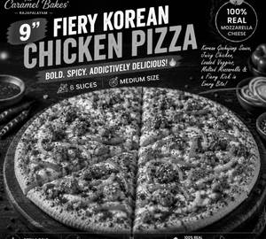 9" Fiery Korean Chicken Pizza