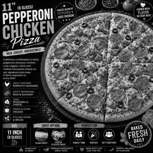  11" Chicken Pepperoni