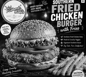 Southern Fried Chicken Burger with  Fries