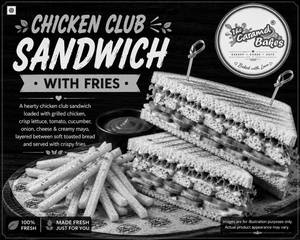 Chicken Club Sandwich with Fries