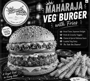 Maharaja Veg Burger With Fries