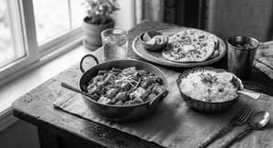 Kadhai Paneer With Steamed Rice [650 Gram]