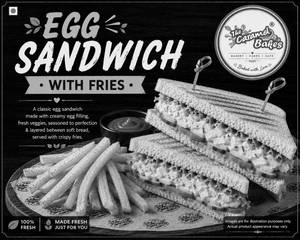 Egg Sandwich with Fries