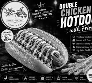 Double Chicken Hot Dog With Fries