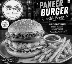 Paneer Burger With Fries 