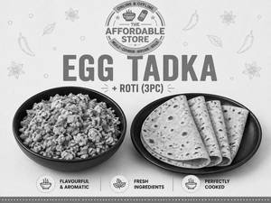 Egg Tadka + Roti (3Pc)