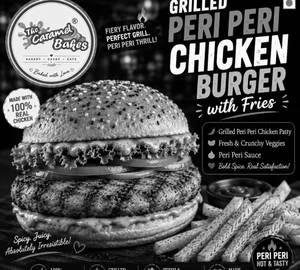 Grilled Peri Peri Chicken Burger With Fries