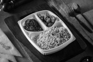Mushroom Fried Rice + Veg Manchurian Ball + Gobi 65