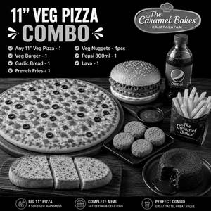 11" Veg Pizza Combo
