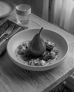 Red Wine Poached Pear